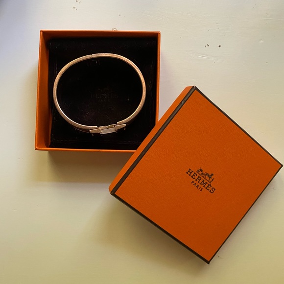 Rose Gold Blue/Gray Wide Clic Clac bracelet - Picture 4 of 10